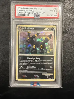 Pokemon TCG Umbreon 10/90 Cracked Ice Holo Promo-HGSS Undaunted PSA 4 - Image 1