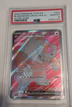 Pokemon Twilight Masquerade-EN ** BLOODMOON URSALUNA ** #202Ultra Rare💎PSA 10💎 - Image 1