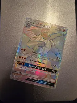 Pokemon Machamp GX 154/147 Burning Shadows Secret Rainbow Holo - Image 2