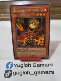 Yu-Gi-Oh Lonefire Blossom PTDN 1st Edition Rare Light Played - Image 1