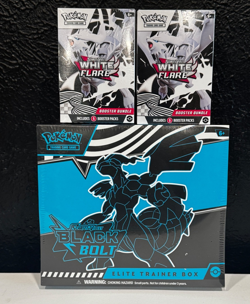 Black Bolt ETB White Flare 2 booster bundle SEALED LOT Pokemon TCG - Image 1