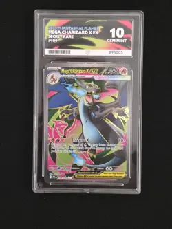 Mega Charizard X EX 109/094 Phantasmal Flames ACE 10 GEM MINT Pokemon TCG - Image 1