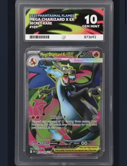 Mega Charizard X EX 109/094 Phantasmal Flames ACE 10 GEM MINT Pokemon TCG - Image 1