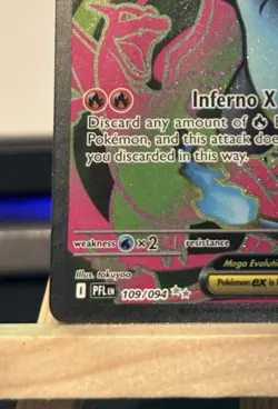 Mega Charizard X ex Ultra Rare 109/094 Pokemon Phantasmal Flames Pokemon TCG NM - Image 5
