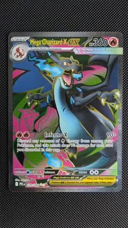 Mega Charizard X EX 109/094 Full Art Phantasmal Flames NM Pokemon TCG - Image 1