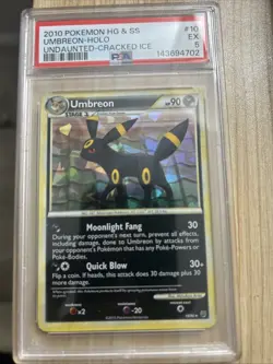 Pokemon Umbreon Holo TCG Card Undaunted Cracked Ice - Image 1