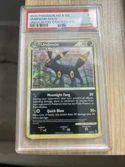 Pokemon Umbreon Holo TCG Card Undaunted Cracked Ice - Image 2