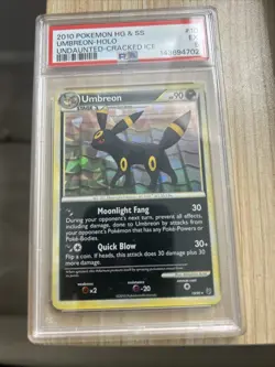 Pokemon Umbreon Holo TCG Card Undaunted Cracked Ice - Image 3