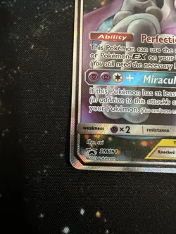 Pokemon Mewtwo and Mew GX TCG Sun & Moon Holo Promo Card #SM191 LP - Image 2