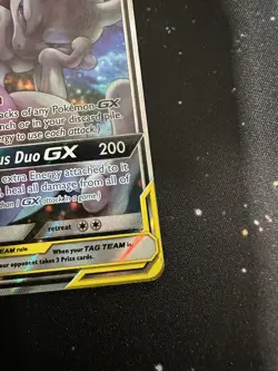 Pokemon Mewtwo and Mew GX TCG Sun & Moon Holo Promo Card #SM191 LP - Image 4