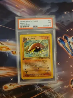 1st Edition Kabuto 50/62 Fossil Regular PSA 7 Pokemon Card - Image 1