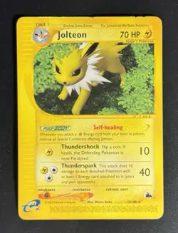 Jolteon Skyridge 13/144 Regular NON HOLO Rare Pokemon Card - Image 1