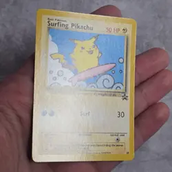 Surfing Pikachu Black Star Promo WOTC 28 Pokemon Card EX/NM Condition - Image 3