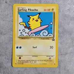 Surfing Pikachu Black Star Promo WOTC 28 Pokemon Card EX/NM Condition - Image 5