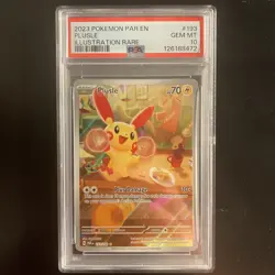 2023 POKEMON PAR EN-PARADOX RIFT ILLUSTRATION RARE #193 PLUSLE PSA 10 - Image 1