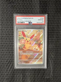 2023 POKEMON PAR EN-PARADOX RIFT ILLUSTRATION RARE #193 PLUSLE PSA 10 GEM MINT - Image 1