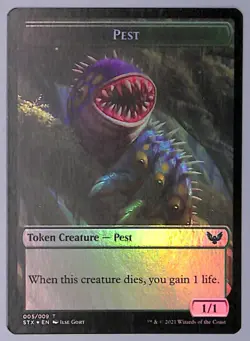 Pest // Spirit - Foil - Double-sided Token - #5 / 6 - Strixhaven: (STX) MTG - Image 1
