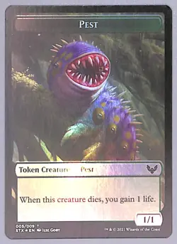 Pest // Spirit - Foil - Double-sided Token - #5 / 6 - Strixhaven: (STX) MTG - Image 3