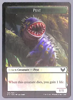 Pest // Spirit - Foil - Double-sided Token - #5 / 6 - Strixhaven: (STX) MTG - Image 5