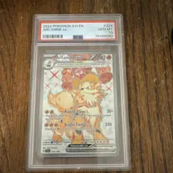 Pokemon Arcanine ex Full Art Ultra Rare Holo SV01 PSA 10 #224 2023 - Image 1