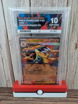 Pokemon Mega Charizard Ex Tin Mega Charizard Y Black Star Promo #030 Ace 10 - Image 1