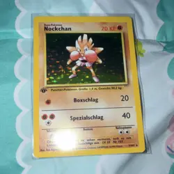 Hitmonchan 7/102 Base Set German 1st Edition Holo Rare Pokemon - Image 4