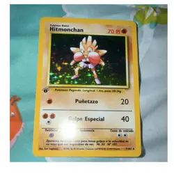 Pokemon Hitmonchan 7/102 Base Set 1st Edition Holo Rare Spanish - Image 1