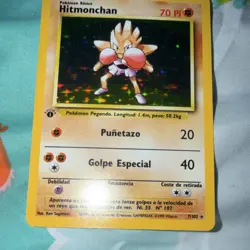 Pokemon Hitmonchan 7/102 Base Set 1st Edition Holo Rare Spanish - Image 3