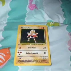 Pokemon Hitmonchan 7/102 Base Set 1st Edition Holo Rare Spanish - Image 4