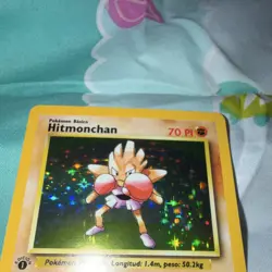 Pokemon Hitmonchan 7/102 Base Set 1st Edition Holo Rare Spanish - Image 5
