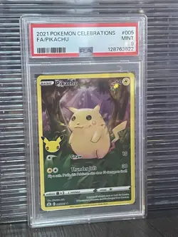 PSA 9 Pikachu 005/025 Pokemon Celebrations Holo 25th Anniversary - Image 1