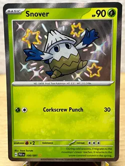 Paldean Fates Snover 100/091 Shiny Rare Pokemon NM/M - Image 1