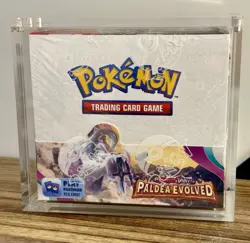 Pokemon Scarlet and Violet Paldea Evolved Booster Box New Sealed + Display Case! - Image 1