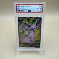 ESPEON V PSA 10 2021 POKEMON SWORD & SHIELD EVOLVING SKIES #179/203 FULL ART - Image 1