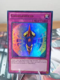 Yugioh! LP Gagagashield - ZTIN-EN005 - Ultra Rare - 1st Edition Lightly Played, - Image 1