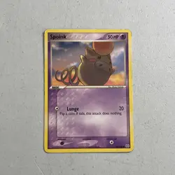 Pokemon TCG 2005 Ex Emerald Regular Base Card -- Spoink 66/106 - Image 1