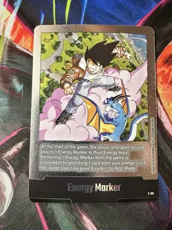 Energy Marker E-80 Silver Goku Manga Booster 02 Dragon Ball Card English - Image 1