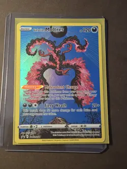 Galarian Moltres SWSH284 Crown Zenith Holo Black Star Promo IR Pokemon Card - Image 1