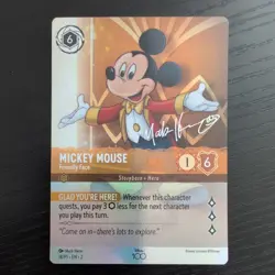 Disney Lorcana TCG Mickey Mouse Friendly Face 18/P1 Promo Card - Image 1