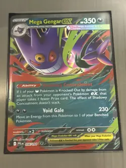 Mega Gengar ex 056/094 Holo Phantasmal Flames Pokemon Card - Image 1