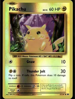 Pikachu Common XY Evolutions 35/108 Lightning Reverse Holo Pokemon Card - Image 1