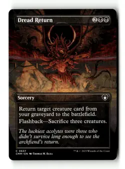 Dread Return (Borderless) 637 Common Commander Masters Magic: The Gathering NM - Image 1