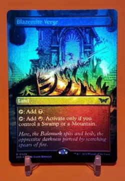 BLAZEMIRE VERGE BORDERLESS FOIL DUSKMOURN HOUSE OF HORROR MTG NM - Image 1