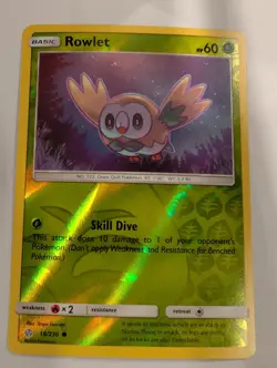 Rowlet - 18/236 - Cosmic Eclipse Pokemon Reverse Holo Foil Nice! - Image 1