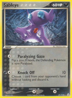 Sableye 31/110 Rare Holon Phantoms Pokemon MP - Image 4