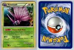 Venomoth 11/102 Holo Rare HGSS Triumphant Pokemon MP Holo - Image 3