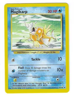Magikarp 35/102 - Base Set - 4th print - Pokemon TCG - WoTC - 1999-2000 - LP - Image 1