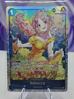 Rebecca OP15-053 SR Adventure on KAMI’s Island English ONE PIECE Card NM - Image 1