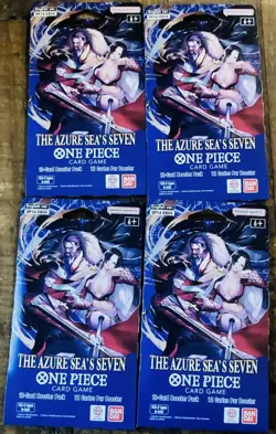 One Piece OP-14 The Azure Sea's Seven Sleeved Booster Pack English Sealed - Image 1