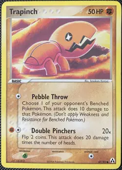 Trapinch 67/92 Legend Maker Regular - Pokemon Card - Image 1